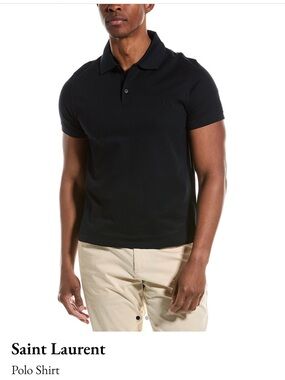 Saint Laurent Black Polo Shirt